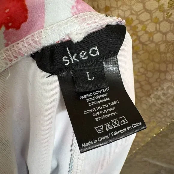 Skea Active Skort Watercolor Floral Spring Summer Golf Tennis Skirt Shorts Large - Picture 3 of 7